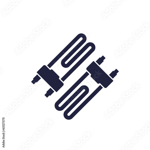 heating elements icon on white, vector