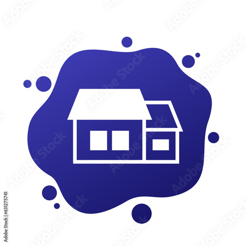 home extension icon, extend a house
