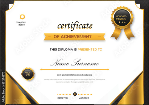Free vector flat certificate template