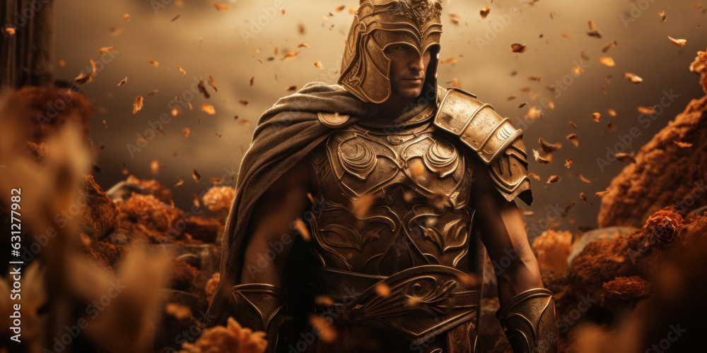 Achilles, a hero of the Trojan War. - obrazy, fototapety, plakaty 