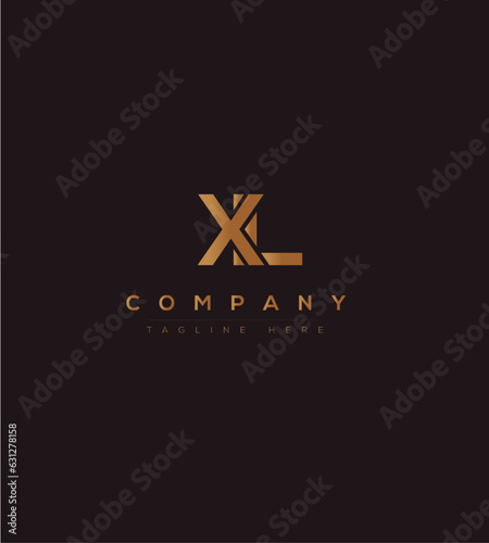 Modern abstract letter XL logo design. Minimal XL initial based icon. Initial XL vector