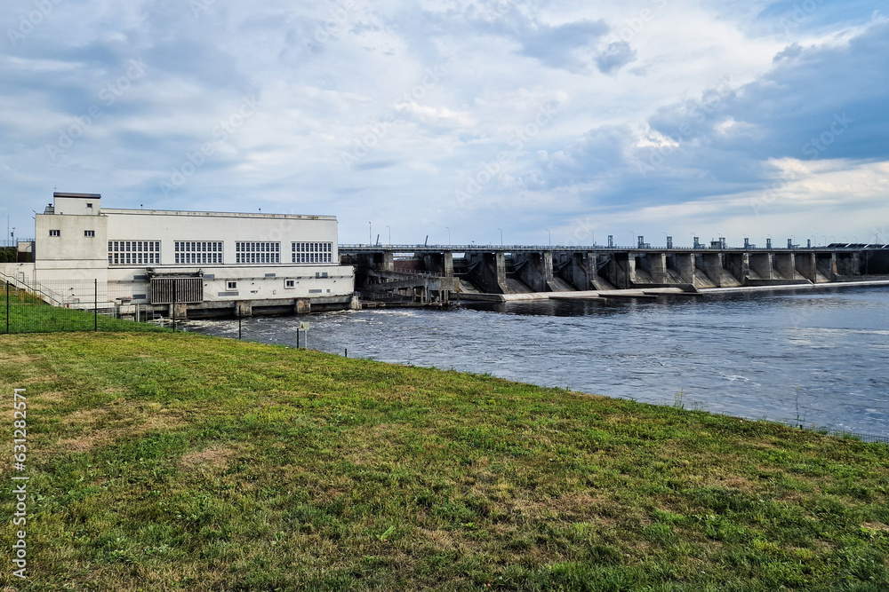Power station on the river Daugava, Kegums, Latvia.