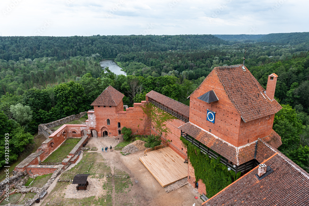 Medieval castle in Turaida, Latvia.