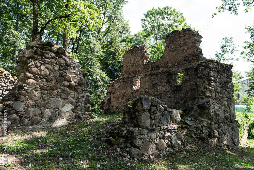 Medieval castle ruins in Skujene, Latvia. Medieval castle ruins in Skujene, Latvia.