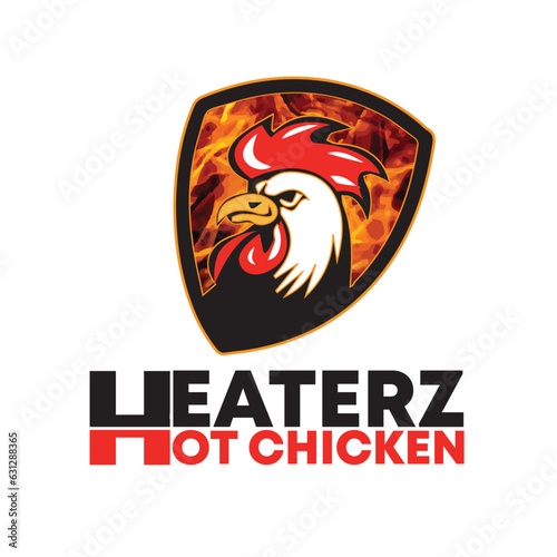 Leinwand Poster hot chicken  logo