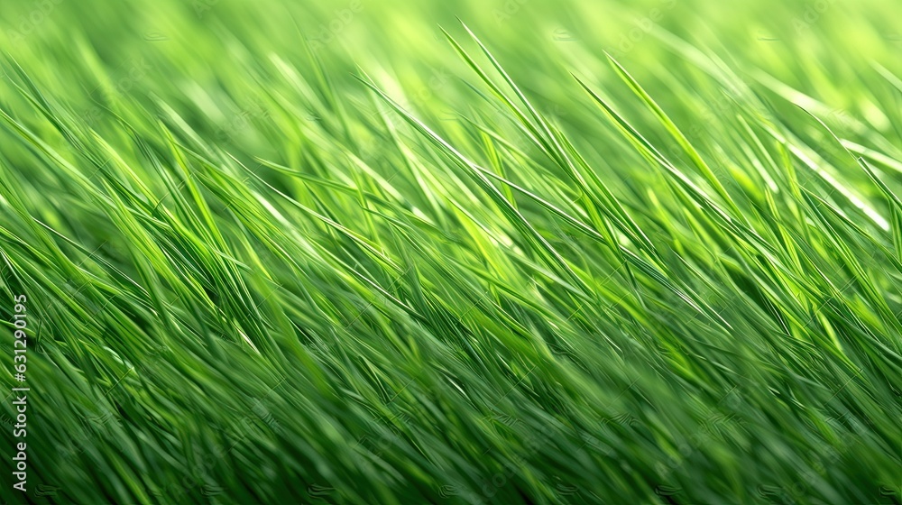 a close up of a green grass field with a blurry background. generative ai a close up of a green grass field with a blurry background. generative ai