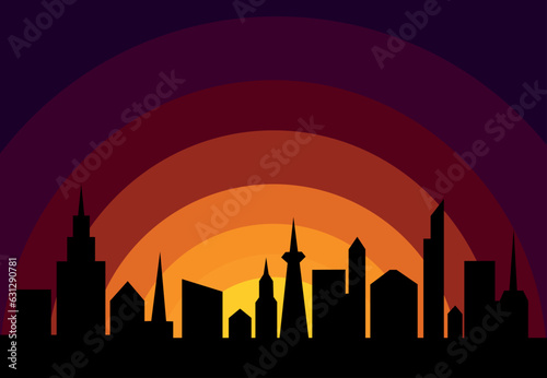 dubai skyline at sunset