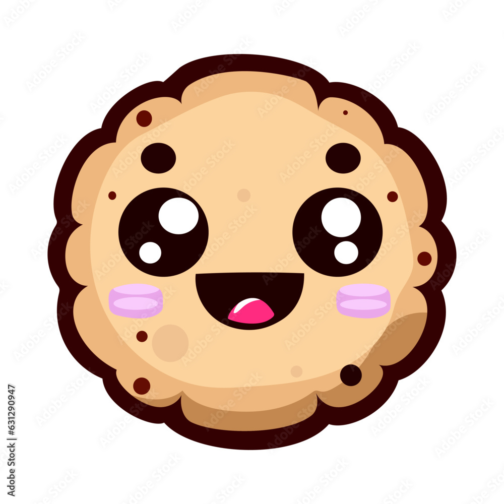 Fototapeta premium cookie shortcake kawaii vector graphics