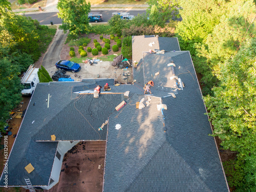 Roof Replacement Drone Photos photo