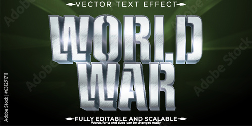 World War army text effect, editable military and history text style