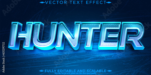 Hunter text effect, editable viking and warrior text style