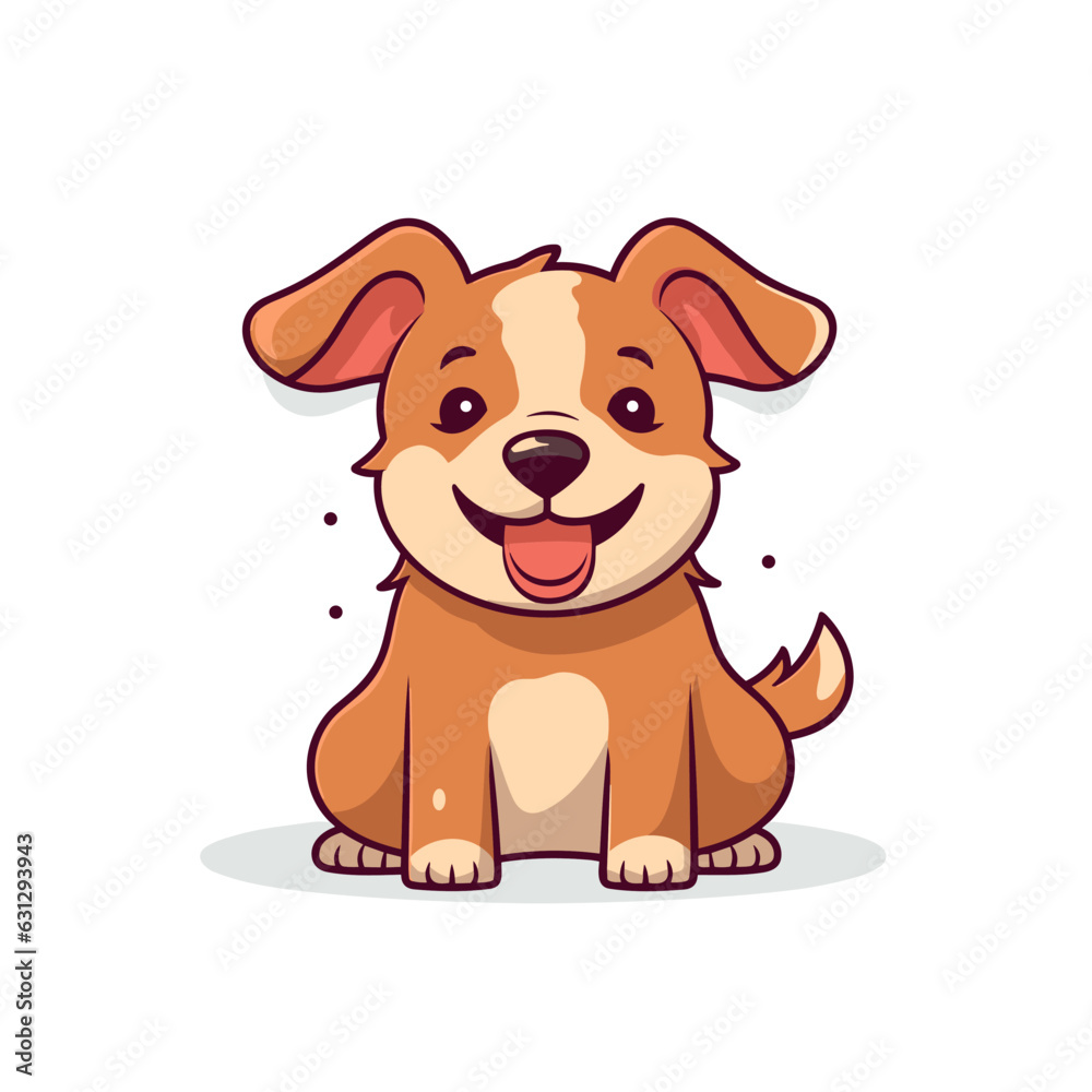 Vector logo cute dog, dog icon, dog head, sticker Vector logo cute dog, dog icon, dog head, sticker