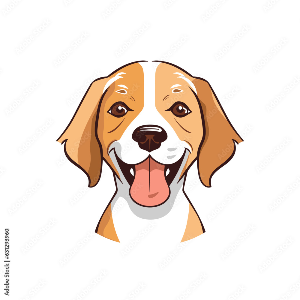 Vector logo cute dog, dog icon, dog head, sticker Vector logo cute dog, dog icon, dog head, sticker