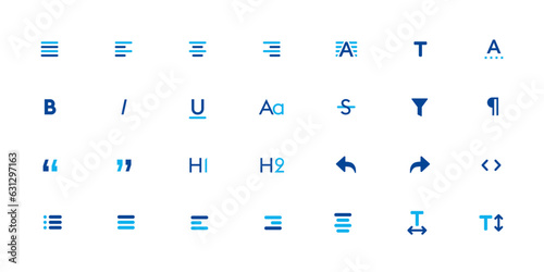 Text Editor Glyph Icon Set