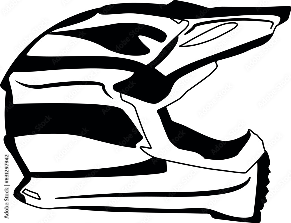 Vetor de Motorcycle Helmet Cutfile, cricut ,silhouette, SVG, EPS, JPEG