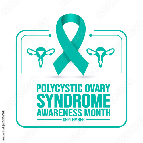 September is Polycystic Ovary Syndrome Awareness Month background template. Holiday concept. background, banner, placard, card, and poster design template with text inscription and standard color.