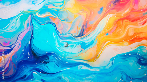 colorful abstract background. fluid texture. generative AI