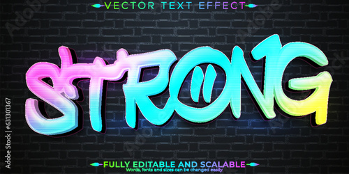 Graffiti text effect, editable spray text style