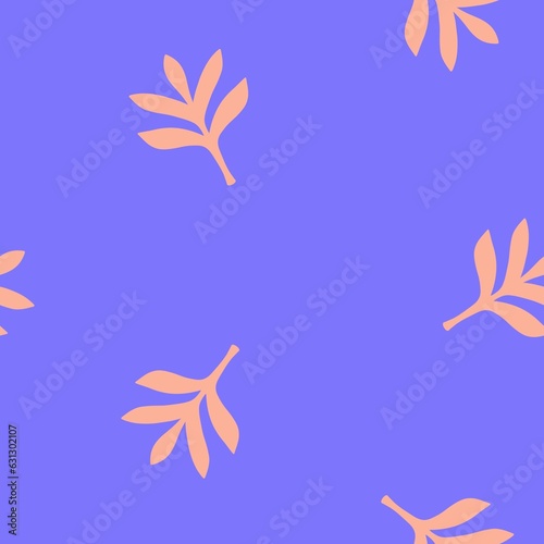 Floral seamless leaves pattern for wrapping paper and fabrics and fashion textiles and kids clothes print