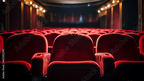 Empty Theater Chairs 