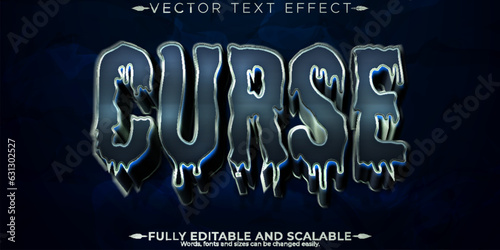 Curse horror text effect, editable zombie and scary text style