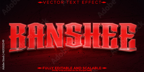 Movie text effect, editable gaming and red text style