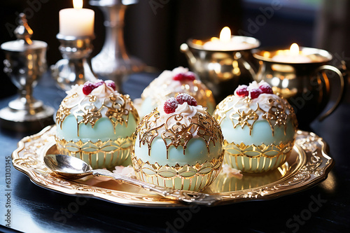 Decadent Snowhite Desserts Sweet Delights   photo