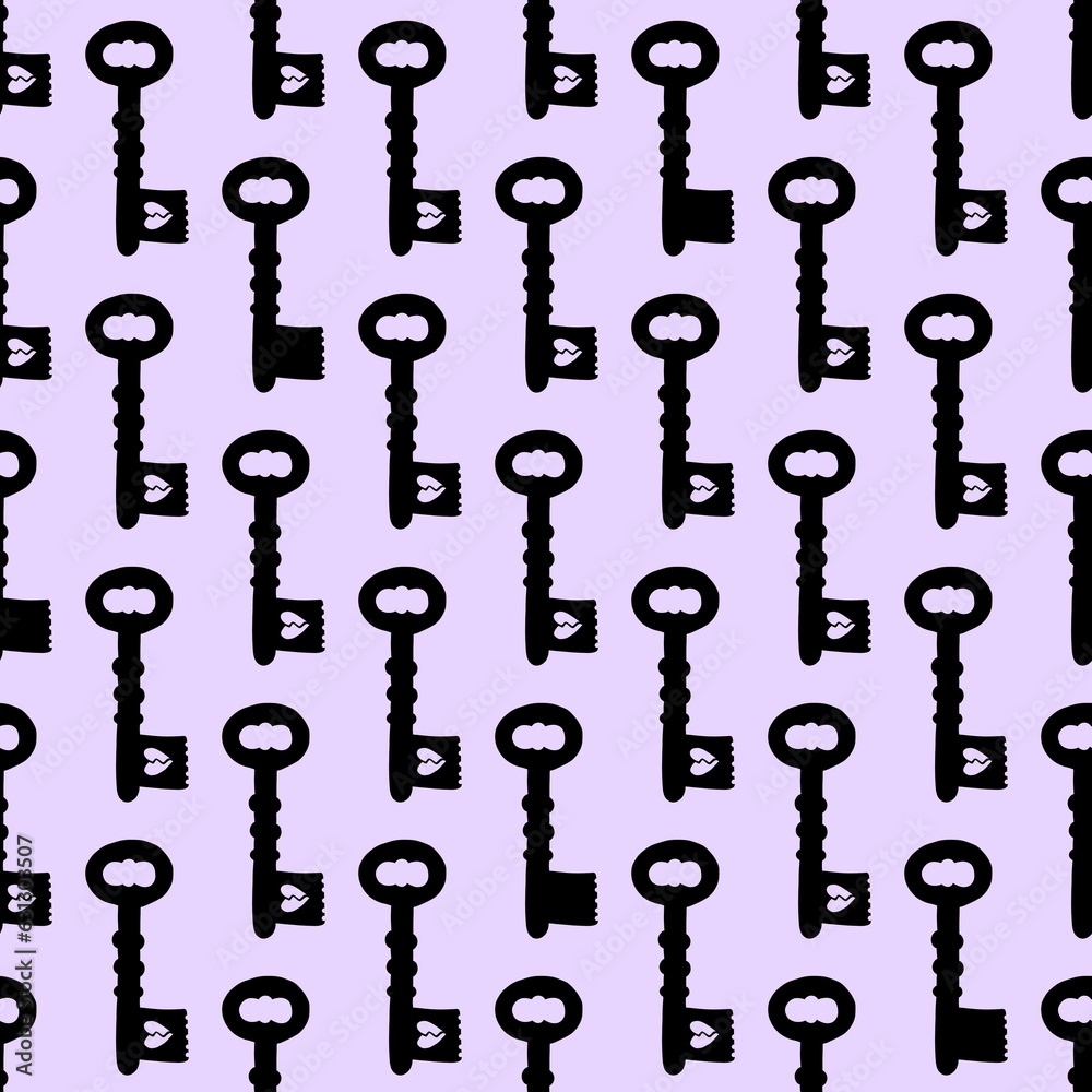 Seamless pattern with keys for fabrics and textiles and packaging and gifts and cards and linens and kids Seamless pattern with keys for fabrics and textiles and packaging and gifts and cards and linens and kids