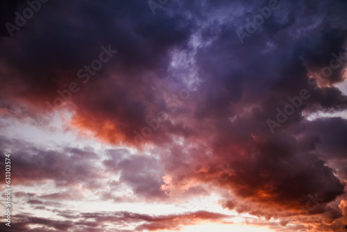 Cloudscape during a sunset with afterglow