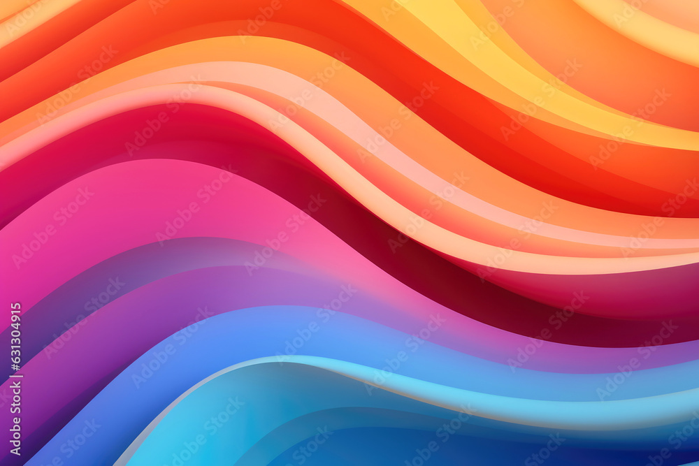 Colorful 3D wave gradient background. Generative ai Colorful 3D wave gradient background. Generative ai