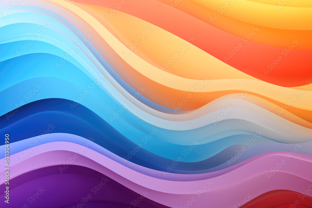 Colorful 3D wave gradient background. Generative ai Colorful 3D wave gradient background. Generative ai