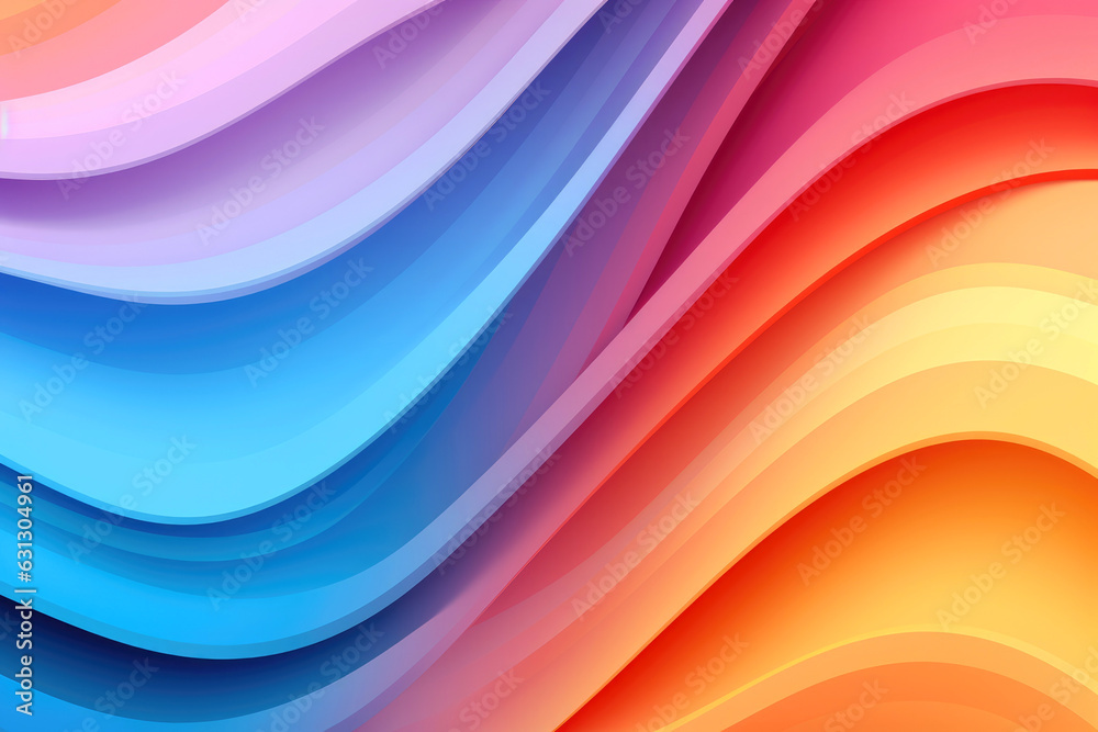 Colorful 3D wave gradient background. Generative ai Colorful 3D wave gradient background. Generative ai