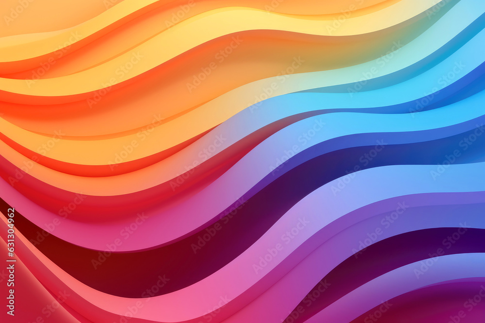 Colorful 3D wave gradient background. Generative ai Colorful 3D wave gradient background. Generative ai
