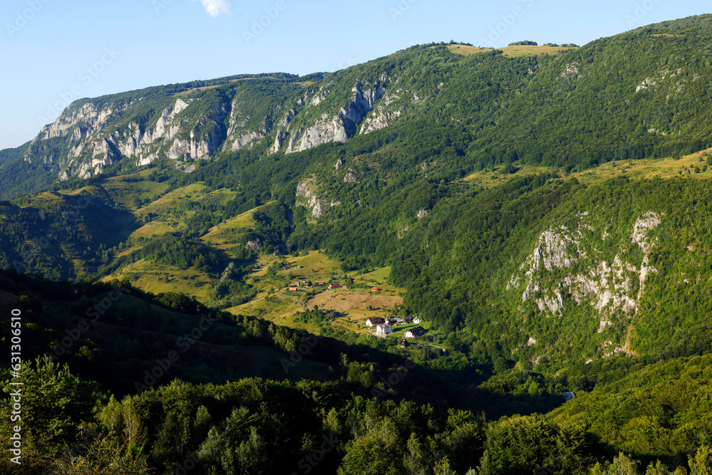 Summer landscape of Apuseni Mountains, Occidental Carpathians, near Dumesti village, Romania, Europe	
