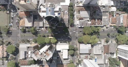Londrina aerial view Drone 4k Plongée zenital Avenida Higienópolis Flat style for better post-production photo