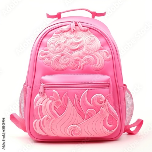Pink School Backpack Isolated