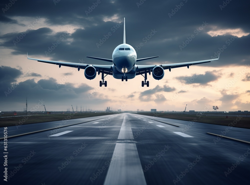 Airplane in sky background Airplane in sky background