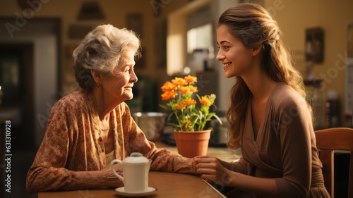 grandmother and her granddaughter spending time together, enjoying time next to each other © rodrigo