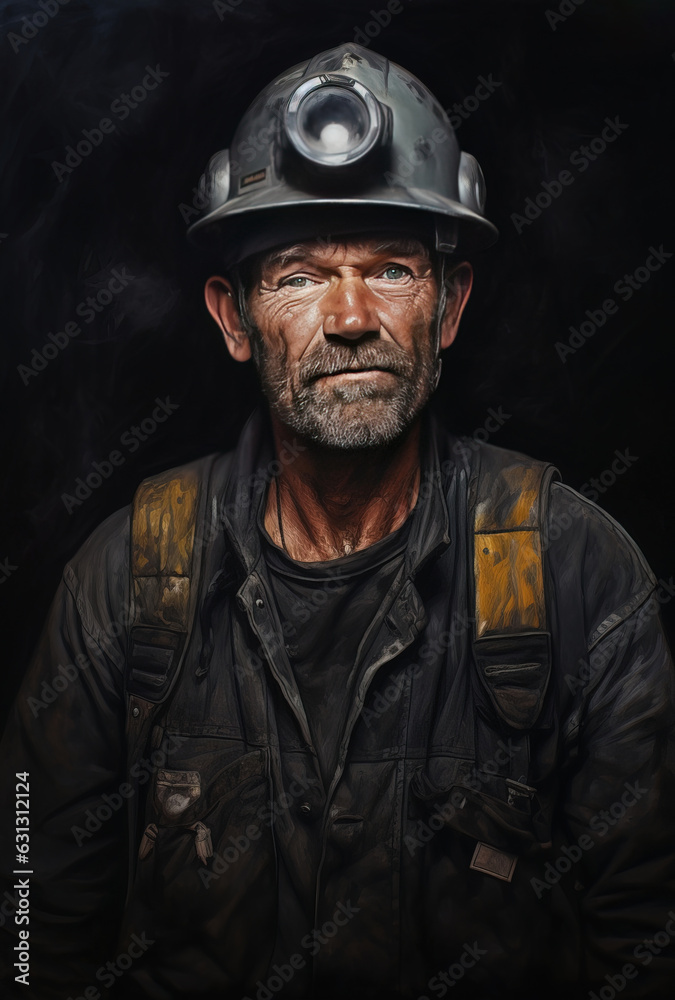a man in a coal mine jacket mining work a man in a coal mine jacket mining work