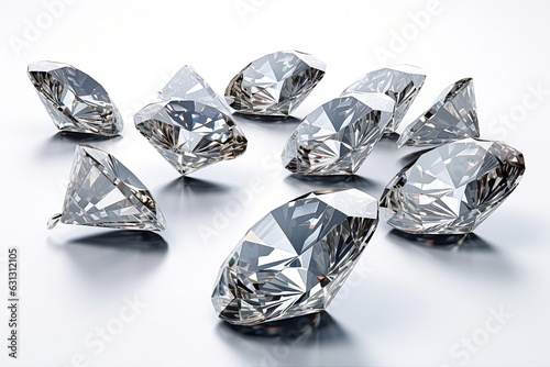 diamond isolated on white background.