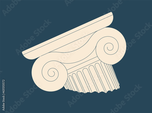 Antique marble column vector concept