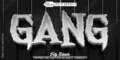 Gray Gang Vector Editable Text Effect Template