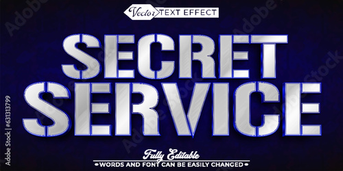 Secret Service Vector Editable Text Effect Template
