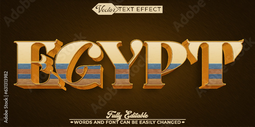 Historic Egypt Vector Editable Text Effect Template