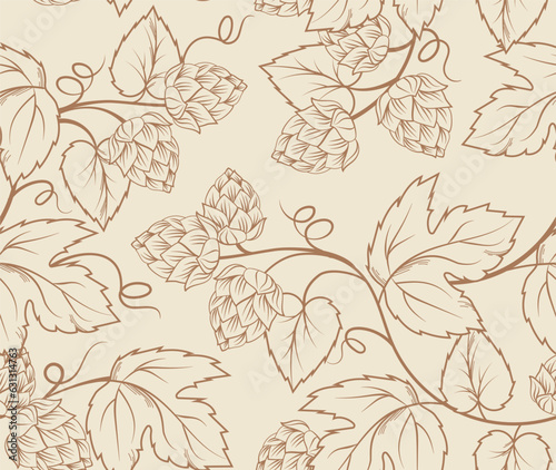 Hop seamless vector pattern