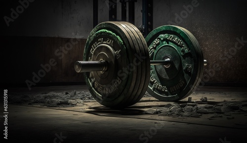 Barbell exercise weightlifting lower body squat illustration picture AI generated art