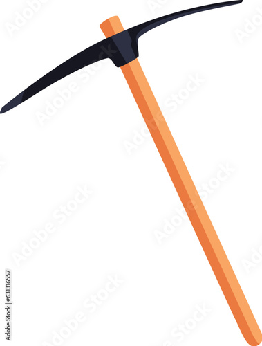 Illustration of a pickaxe isolated on a white background. A tool of miners' labor