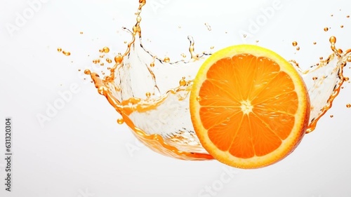 Sliced Orange Juice Splash