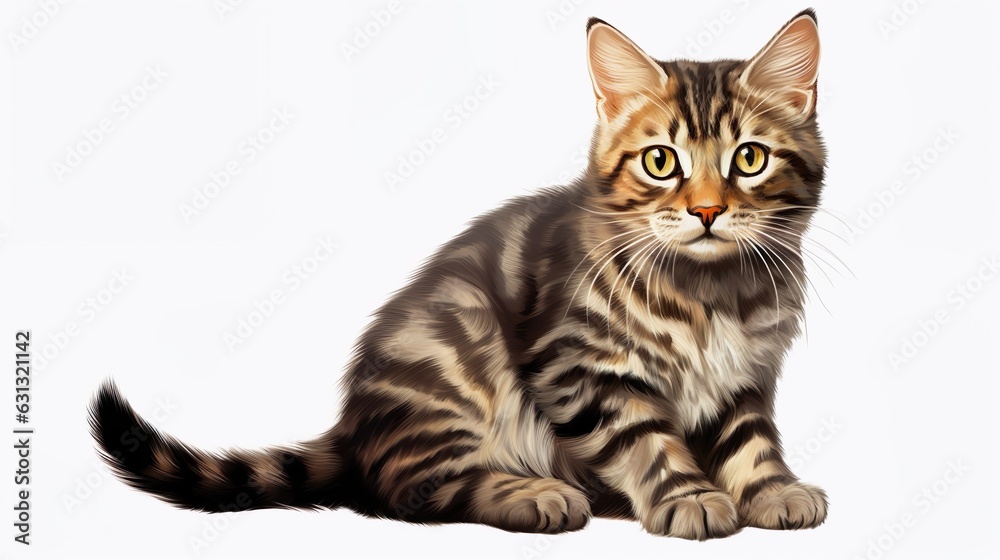 cute cat for decorating projects Transparent background.