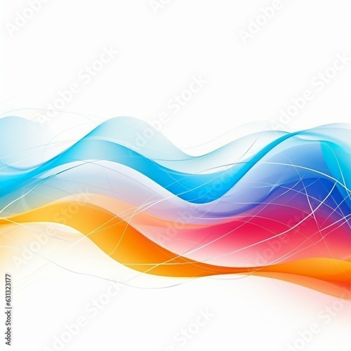 Abstract colourful wavy background. Vector illustration for your design